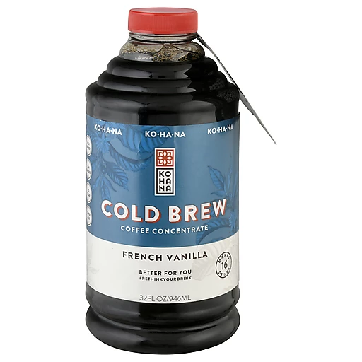 Cool Brew Coffee Concentrate, Vanilla, Iced Coffee