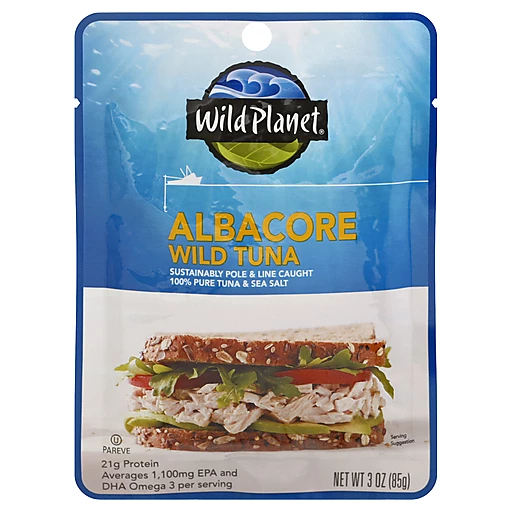 Pole Caught Albacore Tuna Steak with Sea Salt, 6 oz, American Tuna