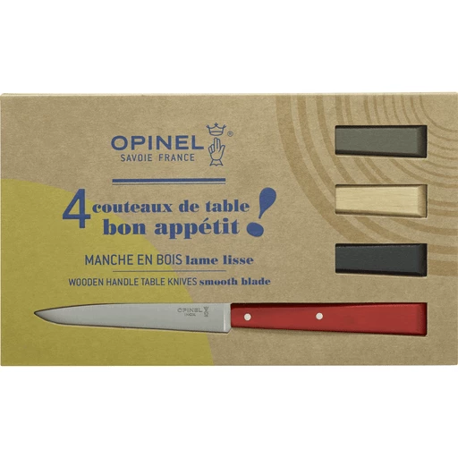 Opinel - No 125 4 couteaux de table - Bon appétit