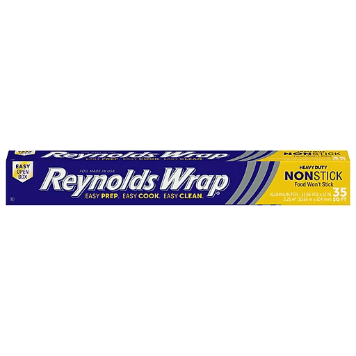 Reynolds Wrap 35 Square Feet Heavy Duty Nonstick Aluminum Foil 1 ea, Plastic Bags