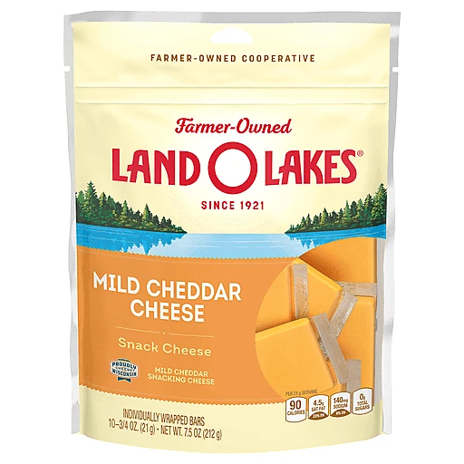 Land O Lakes Yellow Shredded Mild Cheddar Cheese, 5 Pound -- 4 per case.