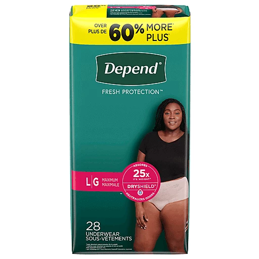 Depend Fit Flex Women Large Underwear 28 ct package