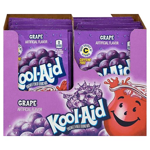 Kool-Aid Unsweetened Grape Drink Mix 0.14 oz packet