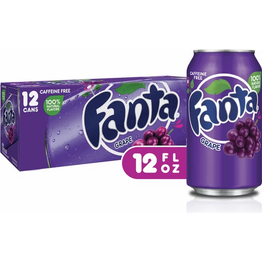 Fanta® Grape Caffeine Free Soda Cans LIMIT OF 10, 12 pk / 12 fl oz