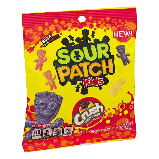SOUR PATCH KIDS Candy, Crush Fruit Mix Flavor, 1 Bag (5 oz.), Shop