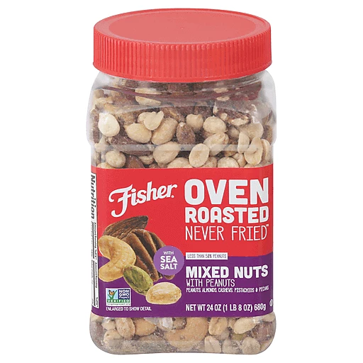 Snack Honey Roasted Mixed Nuts with Peanuts, 24 Ounces, Peanuts, Cashews,  Almond