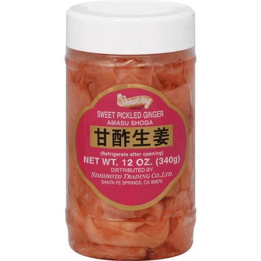 Shirakiku Sweet Pickled Ginger 12 oz jar, Vegetables