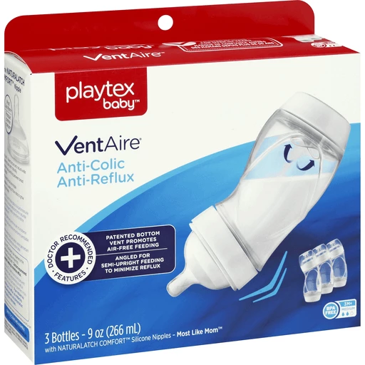 Playtex Baby Ventaire Bottle, Helps Prevent Colic & Reflux, 9 Ounce Bottles,  3 Count 9 Ounce - 3 Pack 
