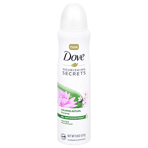 Unilever Dove Nourishing & Sakura Blossom 48H Antiperspirant Calming Ritual Dry Spray 3.8 oz can | Deodorant & Antiperspirants | DeCA