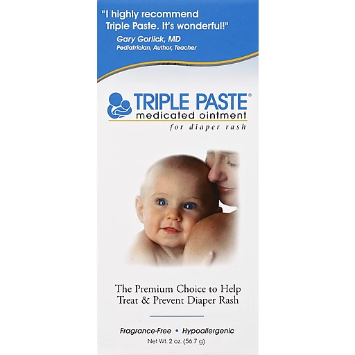 Triple Paste Diaper Rash Cream for Baby - 8 Oz Tub - Zinc Oxide Ointment  Treats, Soothes and Prevents Diaper Rash - Pediatrician-Recommended