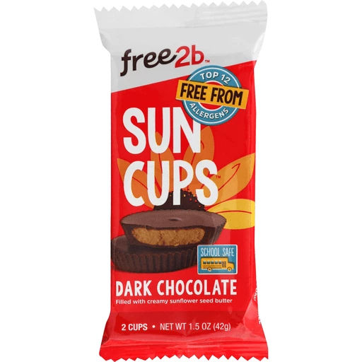 Dark Chocolate Sunflower Butter Cups – free2b Foods
