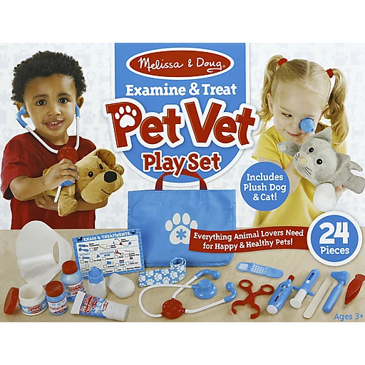 Melissa and doug examine & treat pet vet play set on sale