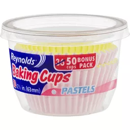 Reynolds Kitchens Reynolds Pastels Baking Cups 50 Ea, Frosting, Toppings &  Decorations