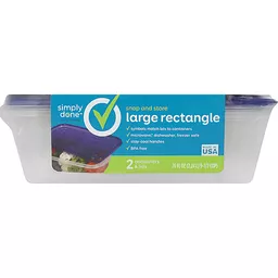Ziploc Containers & Lids, Deep Rectangle, 2.25 Quarts 2 Ea, Food Storage  Containers