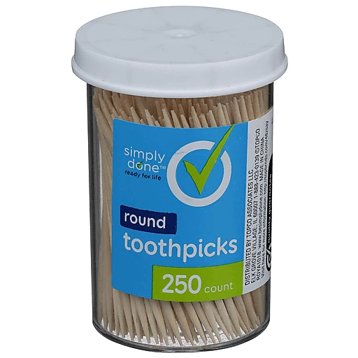 Round toothpicks best sale
