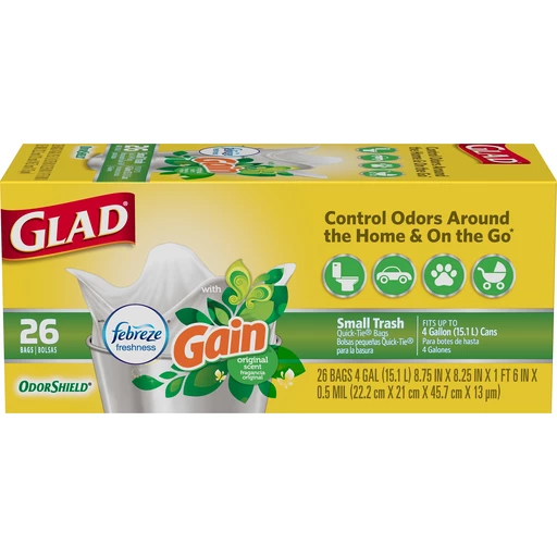 4 gallon scented trash bags deals
