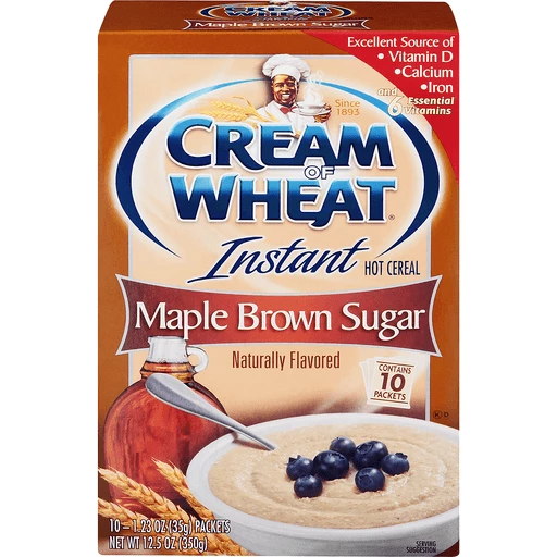 Cream of Wheat Hot Cereal, Maple Brown Sugar, Instant 10 Ea