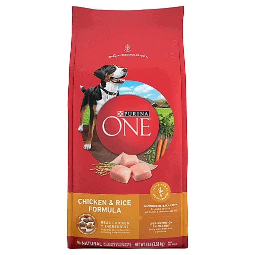 Purina One Dog Food Chicken Rice Formula Adult 8 Lb Dog Food