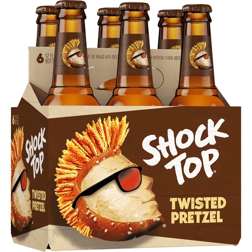Shock Top Twisted Pretzel Wheat Craft Beer, 6 Pack 12 fl oz