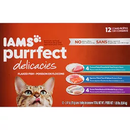 Iams purrfect delicacies flaked adult wet cat food online