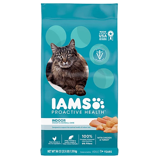 IAMS ProActive Health Chicken Turkey Indoor Adult Cat Food 56 Oz