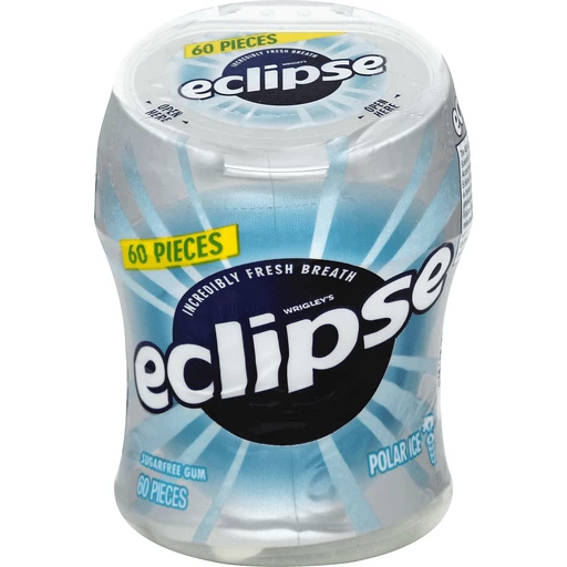 Eclipse Sugarfree Gum Polar Ice, 60 Pieces, Chewing Gum