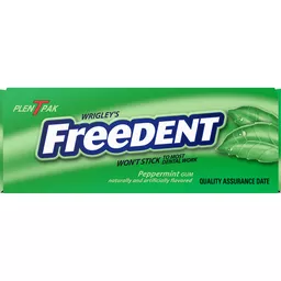 Wrigley's Freedent Peppermint Gum Plen T Pak - 12 / Box - Candy