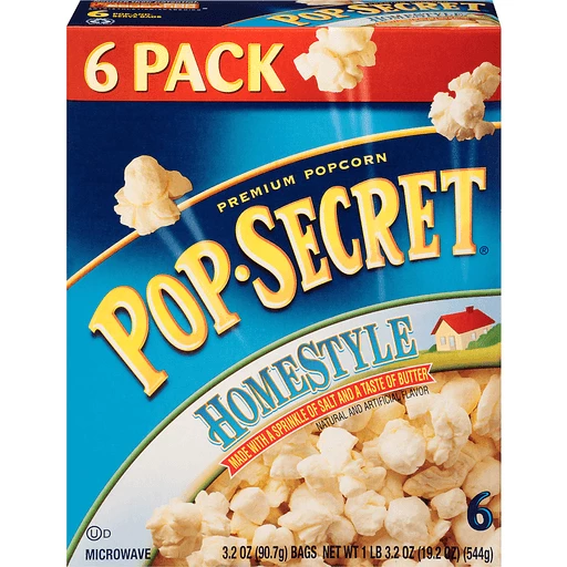 Pop Secret Microwave Popcorn Homestyle Butter Flavor 3.2 Oz