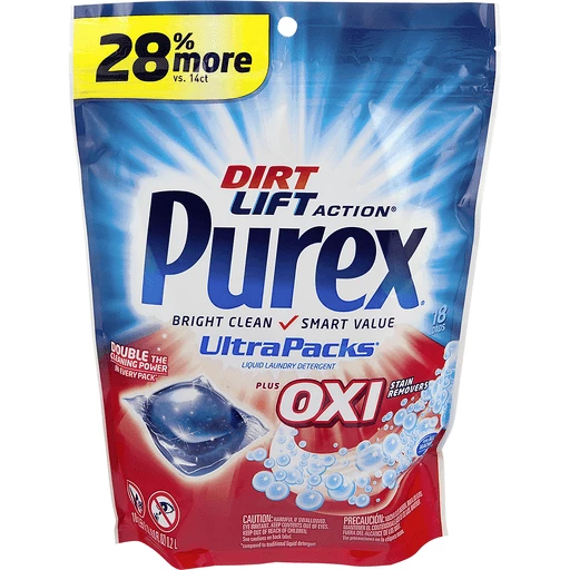 Purex UltraPacks Laundry Detergent, Liquid, HE, Plus Oxi and Zout