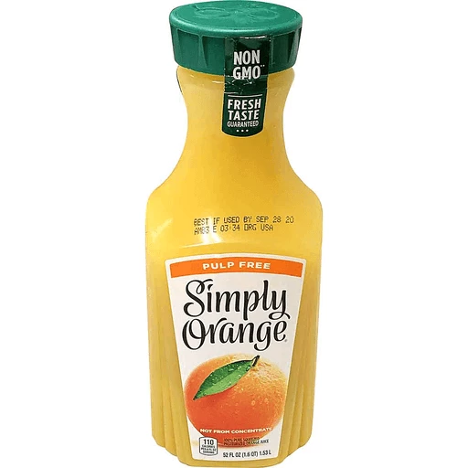 Simply orange top orange juice