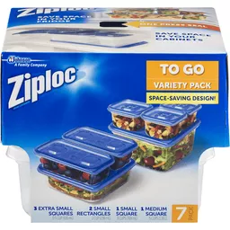 Ziploc Container & Lids, Variety Pack, To Go, 14 Piece Set 1 ea