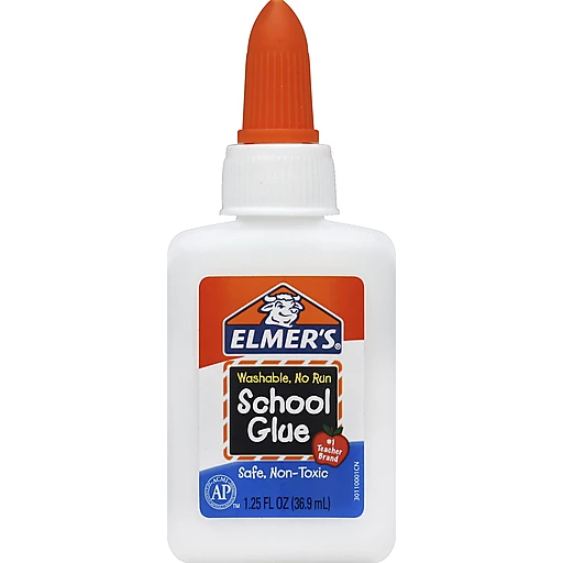 Elmer’s School Glue, Washable, No Run 1.25 oz | School Supplies