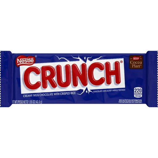 CRUNCH Candy Bar 1.55 Oz. Wrapper, Packaged Candy