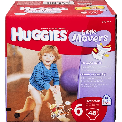 Little movers hot sale huggies size 6