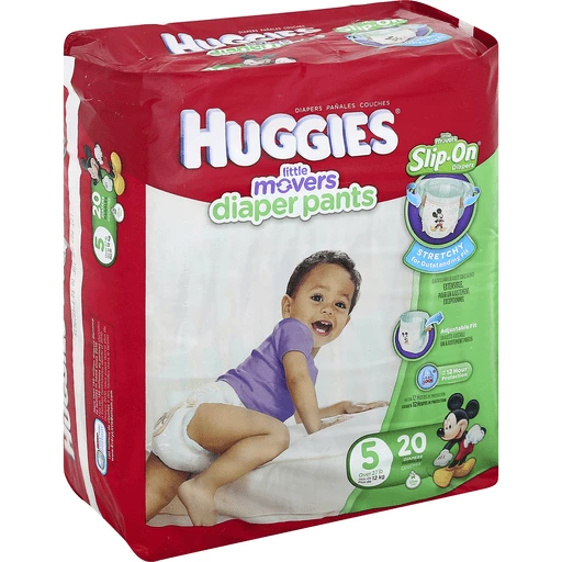 Huggies Little Movers Slip On Diapers Pants Size 5 Over 27 lb