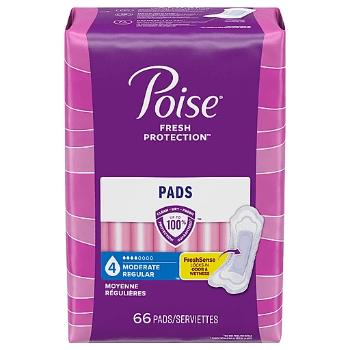 Poise Pads, Moderate, Regular Length 66 ea | Shop | Stodola’s IGA