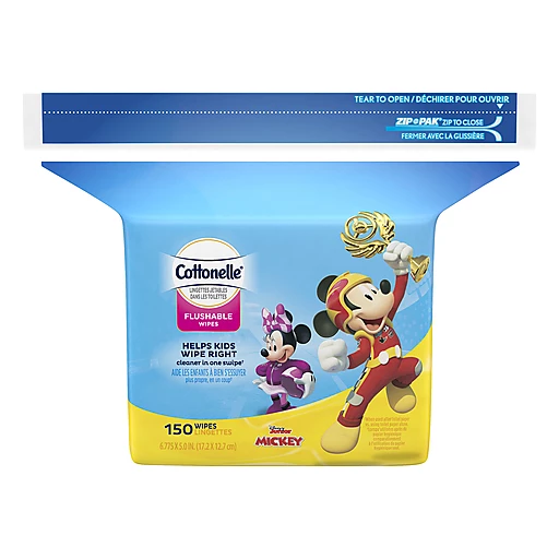 Cottonelle Disney Junior Mickey Flushable Wipes 150 ea | Health