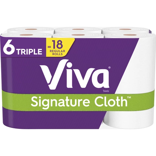 Viva Signature Cloth Paper Towels Choose A Sheet 6 Triple Rolls