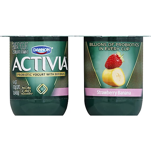 Activia Strawberry Banana Probiotic Yogurt Delicious Lowfat