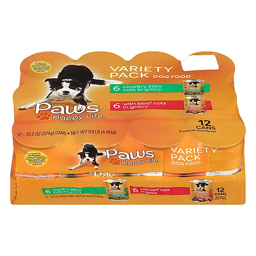 Paws Happy Life Variety Pack Dog Food 12 ea Dog Food Market Basket