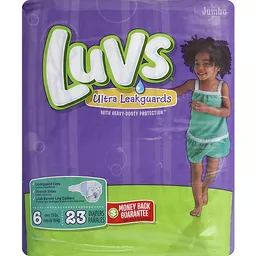 Luvs ultra deals leakguards diapers size