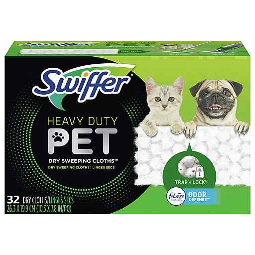 Swiffer Dry Sweeping Cloths, Pet, Heavy Duty 32 Ea, Floor Cleaners