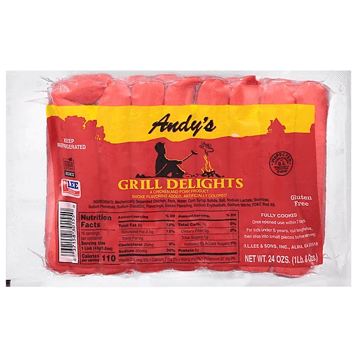 Andy’s Hot Dogs, Grill Delights 24 oz | Packaged Hot Dogs