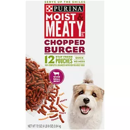 Purina moist & meaty dog food burger hotsell