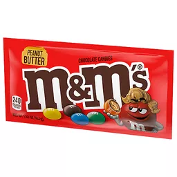 M&M'S Peanut Butter Milk Chocolate Candy, Full Size, 1.63 Oz Bag