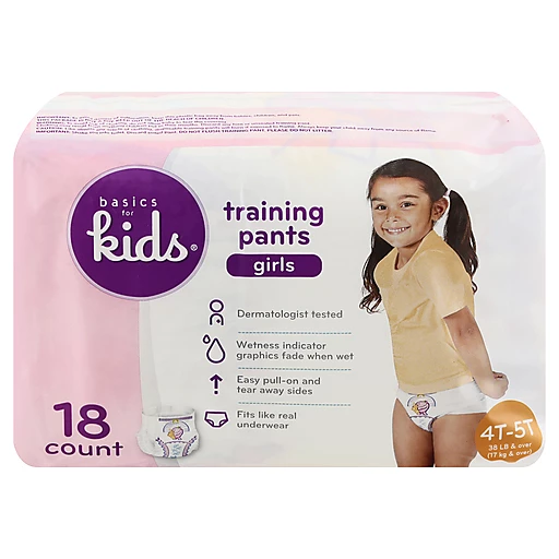 Basics For Kids Training Pants, 4 T 5 T (38 Lb & Over), Girls 18