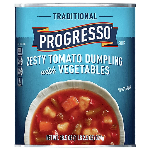 Progresso Soup Zesty Tomato Dumpling with Vegetables Traditional