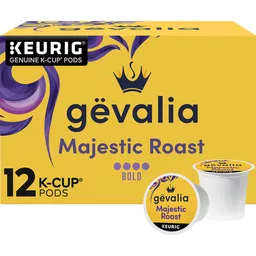 Gevalia K Cup Pods Bold 100 Arabica Majestic Roast Coffee 12 ea