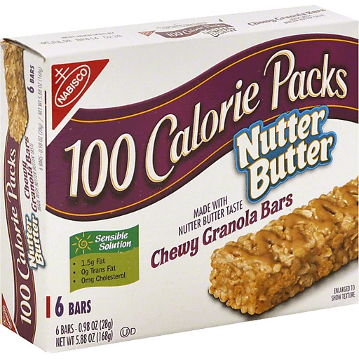 Nabisco 100 Calorie Packs Chewy Granola Bars, Nutter Butter | Shop