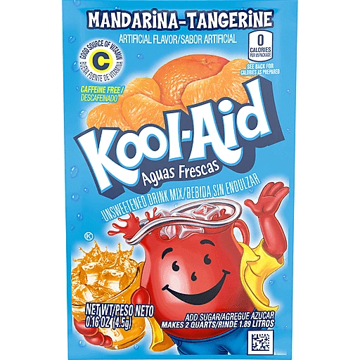 Kool Aid Aguas Frescas Mandarina Tangerine Unsweetened Drink Mix